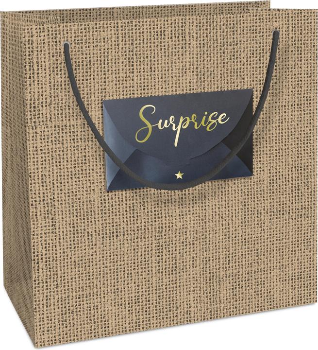 Produktbild Zishka Tragetasche Weihnachten Kraftpapier Jute mit Geldbrief