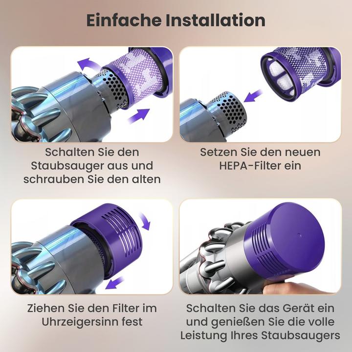 Produktbild Extralink Filter für Staubsauger 2 Stk Dyson V10/SV12