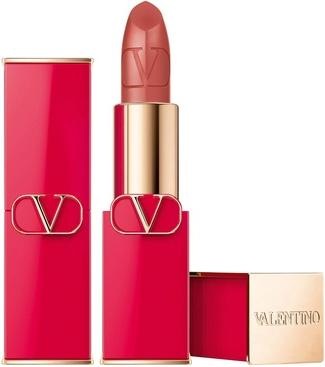 Actual product image Valentino Rosso Satin Finish Cream Lipstick 100r Refillable - 35 Grams (100R)