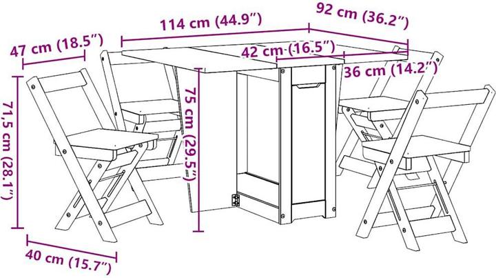 Actual product image vidaXL Esstisch