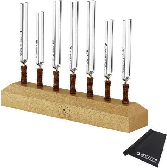 Meinl Sonic Energy TF-SET-CHA-7 Stimmgabel Chakra-Set 7-teilig mit Mikrofasertuch