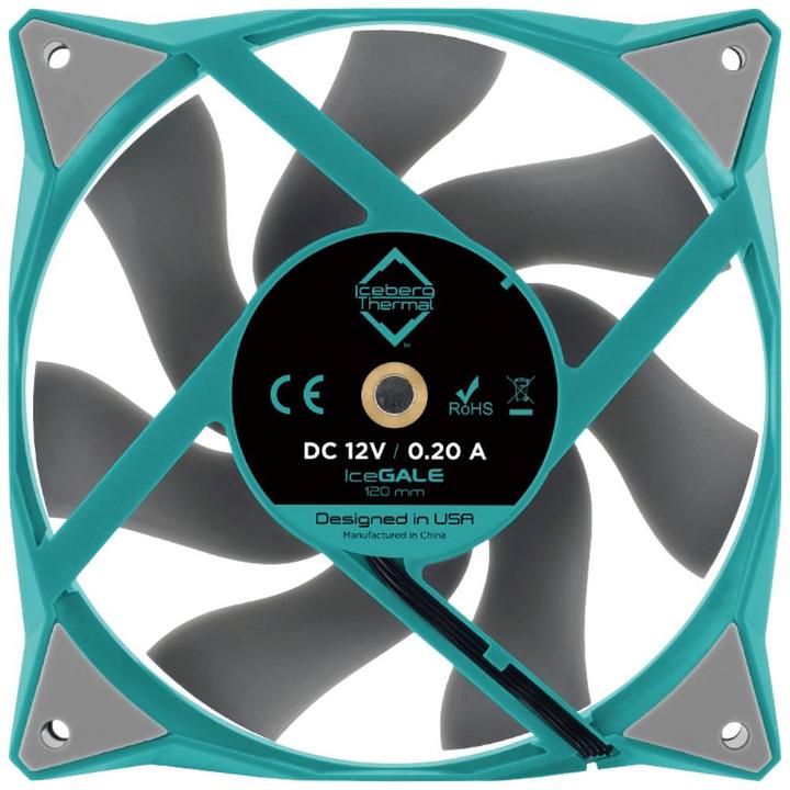 Image du produit Iceberg Thermal IceGALE Boîtier d'ordinateur Ventilateur 12 cm Turquoise 1 pièce(s) (120 mm, 1x)