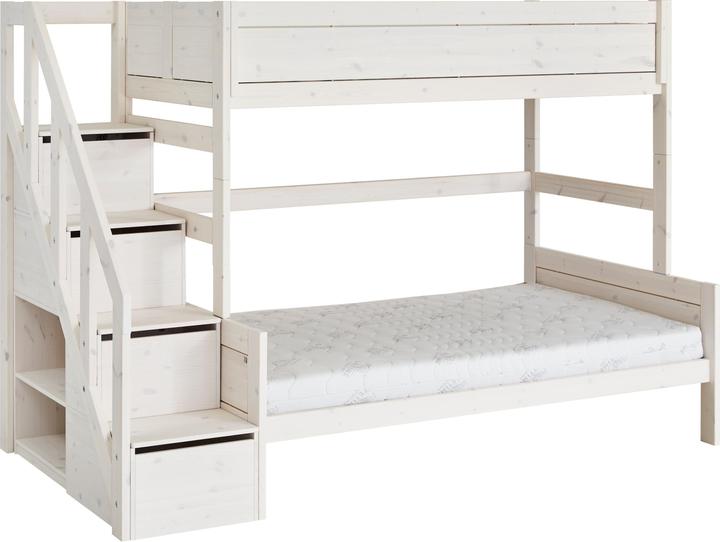 Image du produit Lifetime Kidsrooms Familiy Lit superposé avec escalier, protection contre les chutes Sommier Deluxe