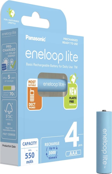 Immagine prodotto Panasonic eneloop lite (4 pz., AAA, 550 mAh)