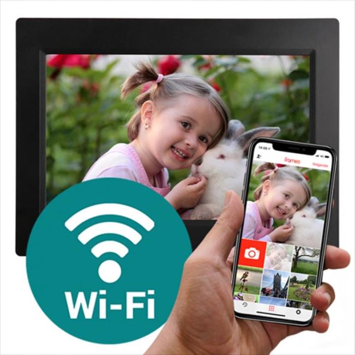 Actual product image Benel Frameo Digital Photo Frame HF-101B Black 10.1 Inch (10.10", 1280 x 800 pixels)