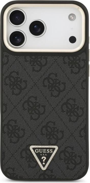 Produktbild Guess Case Magsafe 4G PU Leather Case With Triangle Logo And Gold Metal Camera Frame For iPhone 17 P (Apple iPhone 17 Pro Max)