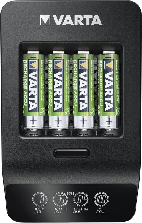 Image du produit Varta Chargeur LCD intelligent+. (1 pcs, AA, 2100 mAh, Piles rechargeables + chargeur)