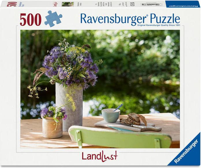 Ravensburger Adult puzzle 500 Teile - Blumengruss am Gartentisch (500 Teile)