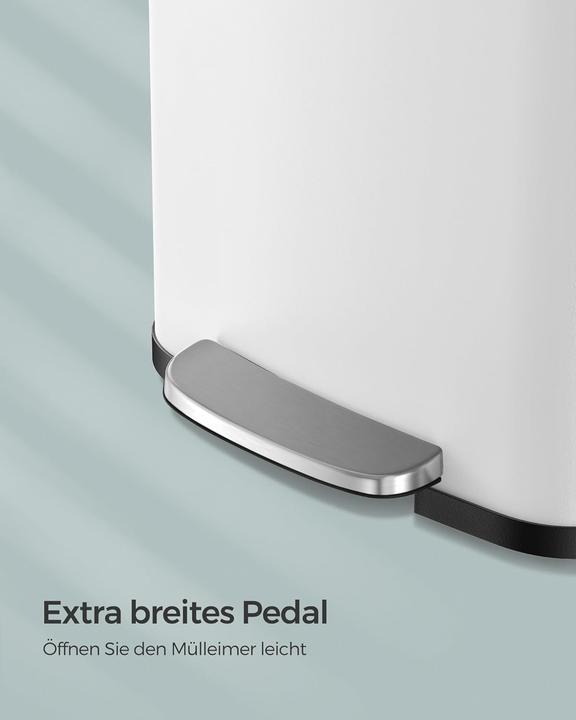Produktbild Songmics Tretmülleimer mit Deckel und Kohlefilter, inkl. 15 Müllbeutel (50 l)