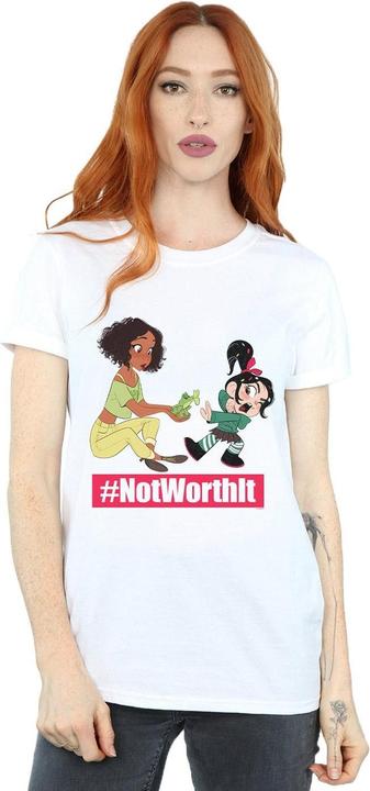 Actual product image Disney Womens/Ladies Wreck It Ralph Tiana And Vanellope Cotton Boyfriend T-Shirt (XXL)