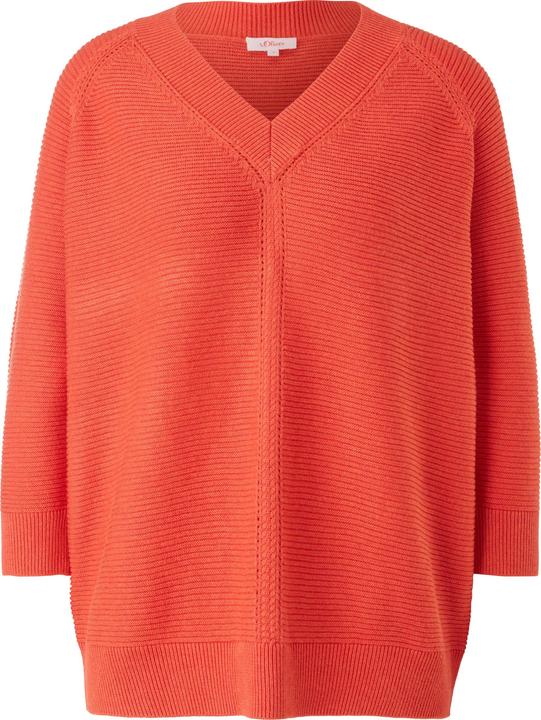 Image du produit s.Oliver Strickpullover V-Neck-Pullover mit Strukturmuster (M)