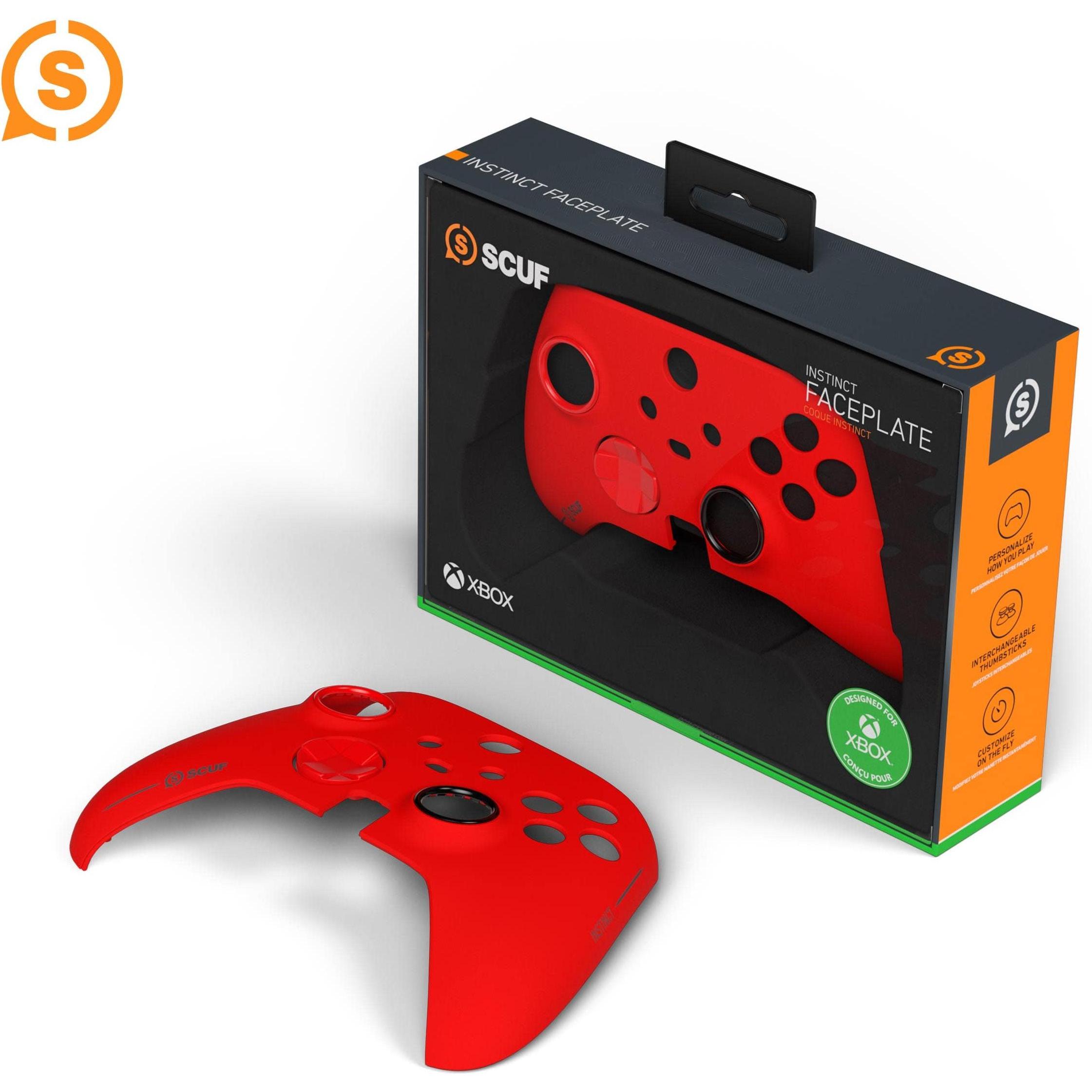 Scuf Kit mascherina Instinct - FP rosso, anello rosso, D-Pad ibrido rosso, Accessori per controller gaming, Rosso