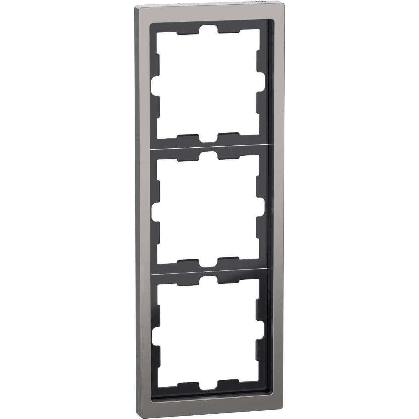 Merten, Zubehör Schalterprogramm, Rahmen 3f.nickelmet D-Life Metall MEG4030-6550