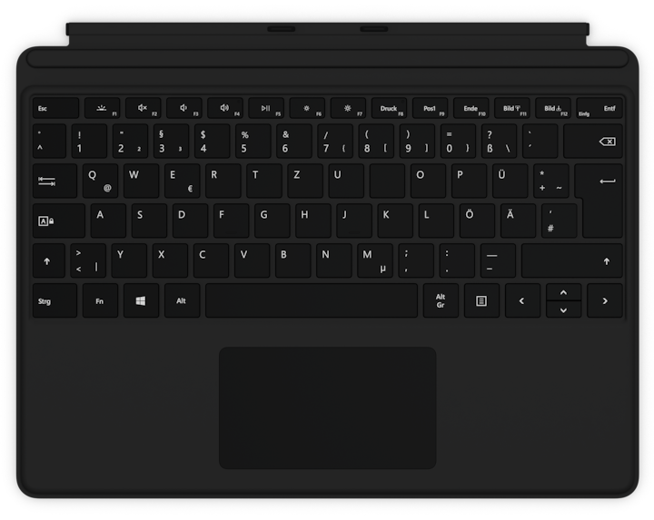 Actual product image Microsoft Surface Pro Keyboard for business (DE, Docking)