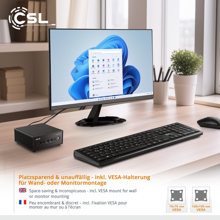 Produktbild CSL Mini-PC ASUS PN42 (Intel N200, 16 GB, 1000 GB, Intel UHD Graphics)