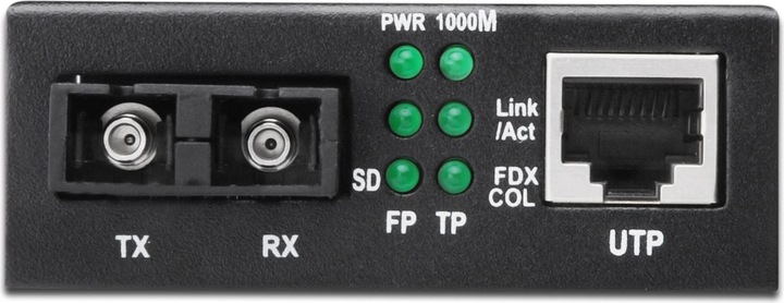 Immagine prodotto Digitus Convertitore multimediale Gigabit da 10/100/1000Base-TX a 1000Base-SX Con alimentazione SC presa