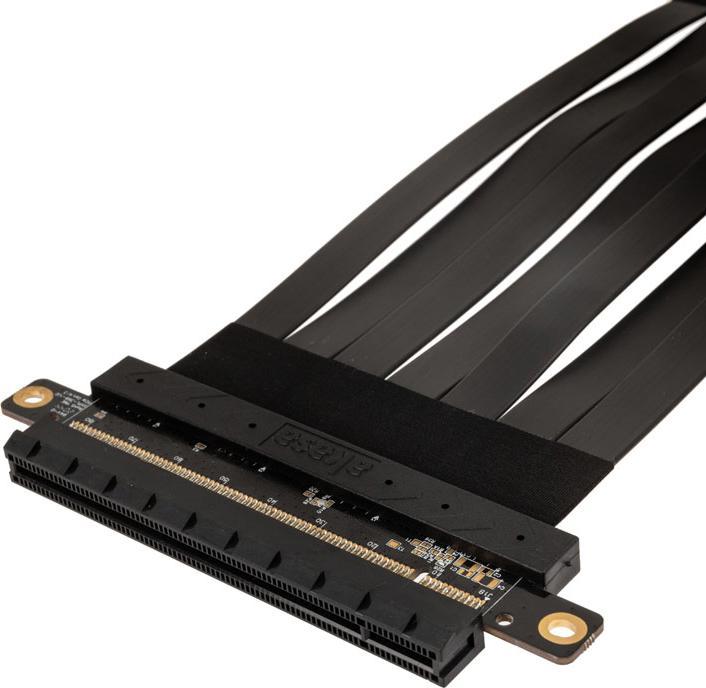 Image du produit Akasa Riser Black X2 Mark IV, Premium PCIe 4.0 x16 Riser Cable (20 cm, Carte de contremarche)