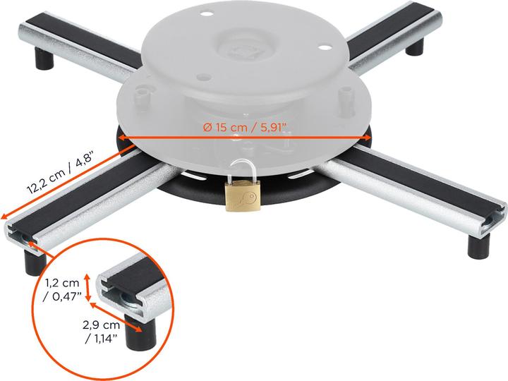 Actual product image Celexon PS Ultraflat - Bracket for projector (Ceiling)