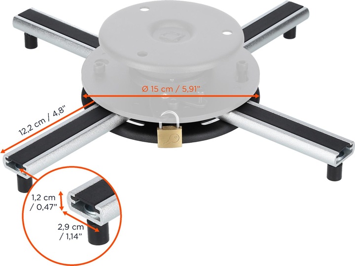 Produktbild Celexon PS Ultraflat - Klammer für Projektor (Decke)