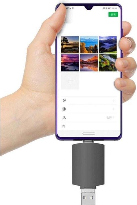 Actual product image PowerGuard 6-in-1 OTG Cardreader Adapter (USB-C, Lightning, USB-A)