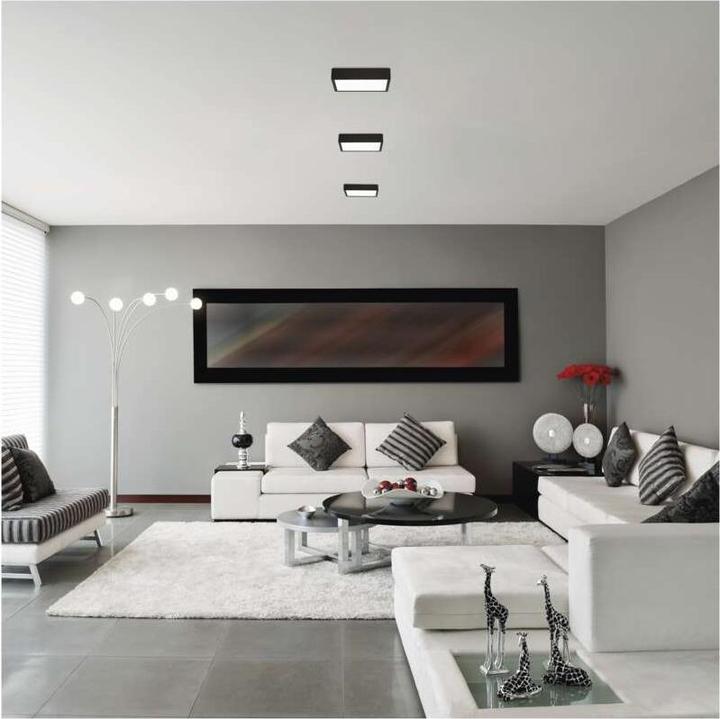 Actual product image Emos Surface-mounted LED light NEXXO, square, black, 12.5W, with Change CCT (1100 lm)