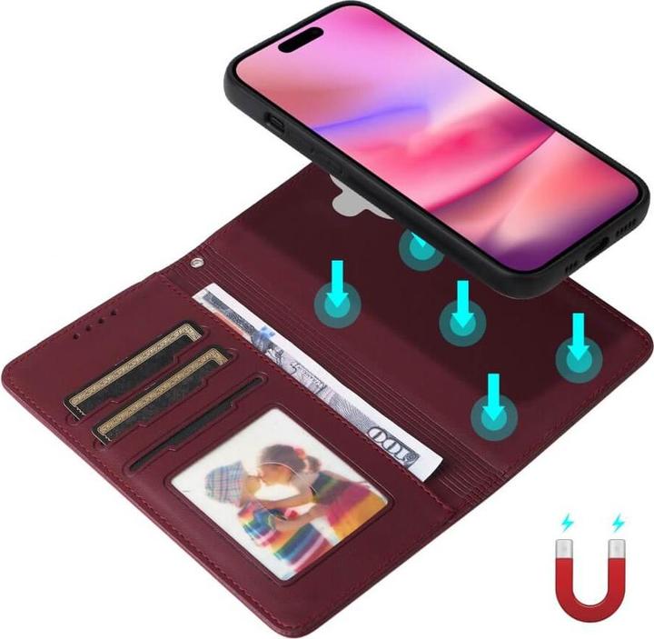 Actual product image Cover-Discount iPhone 16 - Divisible wallet case 2-in-1 mobile phone case (Apple iPhone 16)