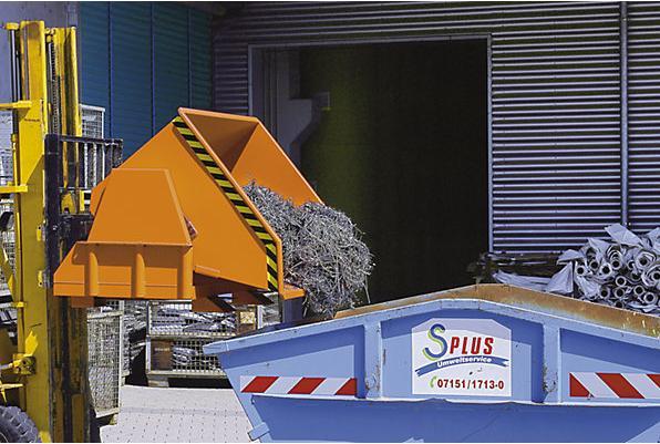 Actual product image eurokraft pro Tipping container, standard overall height, without chassis (1200 l)