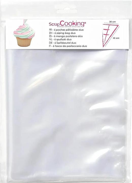 Produktbild ScrapCooking Spritzbeutel doppelt 6 St., 30x25 cm (Spritzbeutel)
