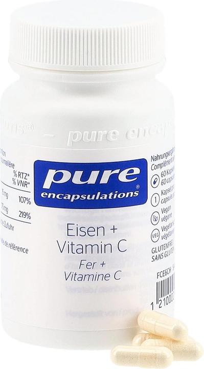 Produktbild Pure encapsulations Eisen & Vitamine C (30 Stk., Kapseln, 40 g)