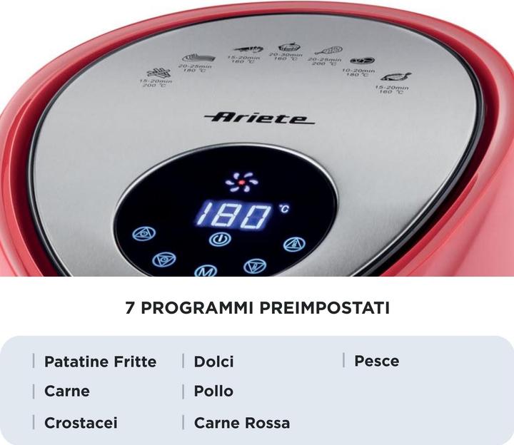 Productafbeelding Ariete 4618 Één/één Onafhankelijke Hetelucht Friteuse, roestvrij staal