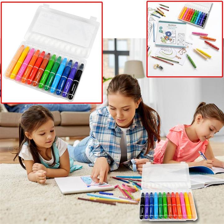 Produktbild Eugene Perma Wachsmalstifte, 12 Stk., in verschiedenen Farben (12 x)