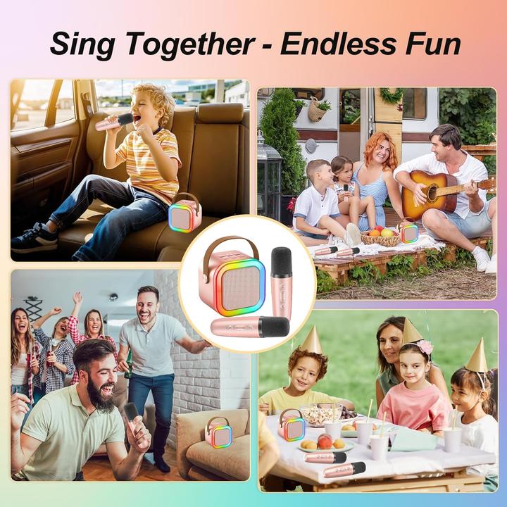 Actual product image Cuteeee Karaoke-Maschine für Kinder mit 2 Mikrofonen