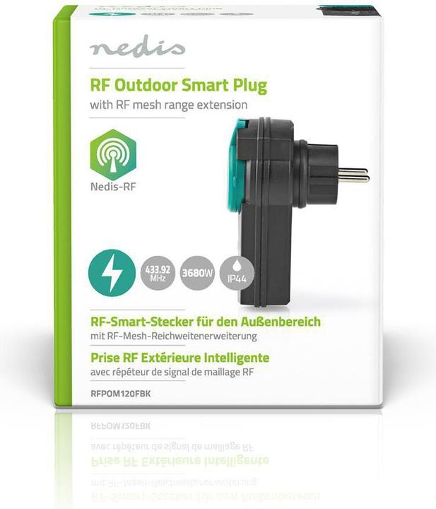 Productafbeelding Nedis RF Stekker Buiten IP44 AAN/UIT RF Mesh Bereik Verlenging Schuko Type F 3680 W Groen/S