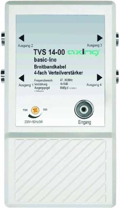 Actual product image Axing CATV distribution amplifier TVS 14-00 4-fold (Original remote control)