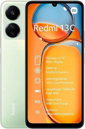 Produktbild Xiaomi REDMI 13C 4+128GB DS 4G CLOVER GREEN OEM (128 GB, Clover green, Grün, 6.74", Dual SIM, 4G)