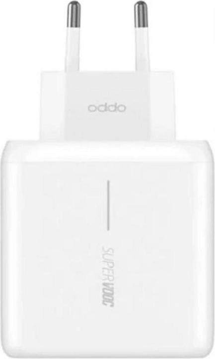 Image du produit OPPO Adapter SuperVOOC original charger Type C VCA7JFEH 65W white blister (65 W, 1 portion)