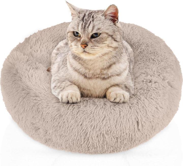 Image du produit Intirilife Lit pour animaux beige diamètre 100 cm (Chat, Chien)