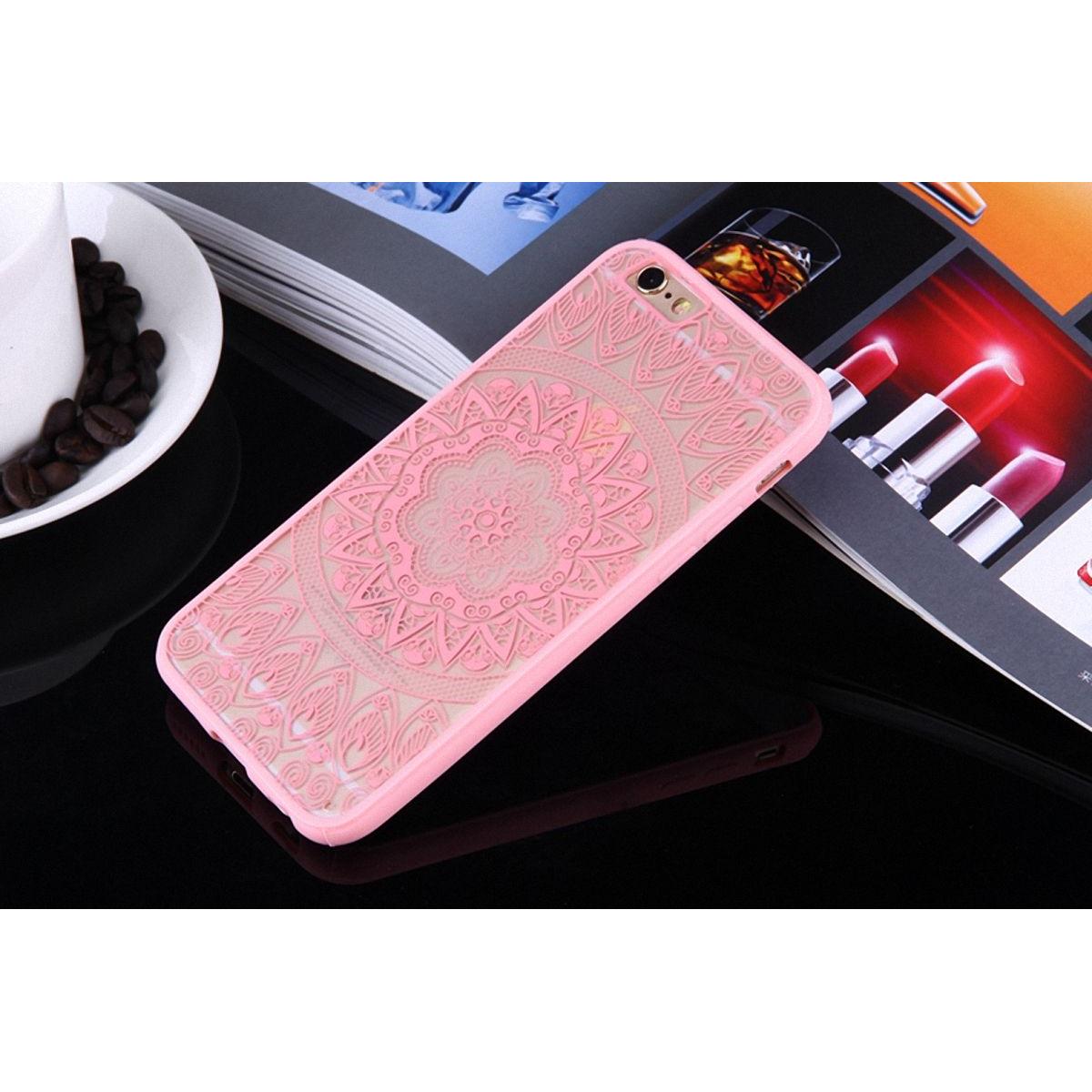 Thumbnail - König Design Apple iPhone 7 Handy Hülle Mandala Case Schutzhülle Motiv Cover Kreis Rosa Neu (Apple iPhone SE (2nd Gen), ...