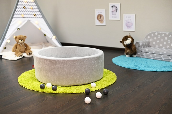 Produktbild Knorrtoys Bällebad soft - "Grey" - 300 balls grey/creme (ca. 6cm Durchmesser)