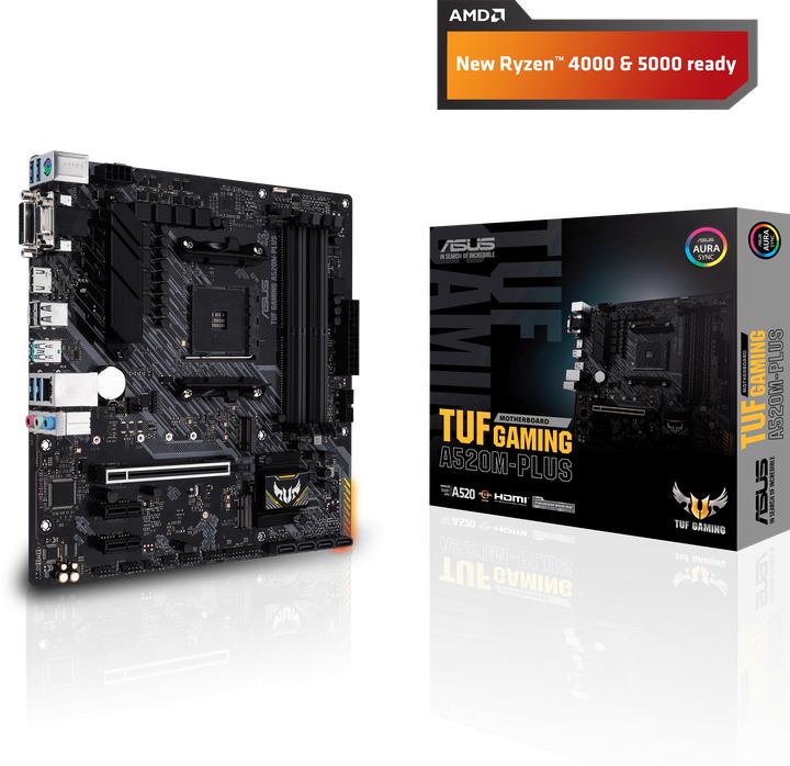 Produktbild ASUS TUF GAMING A520M-PLUS (AM4, AMD A520, mATX)