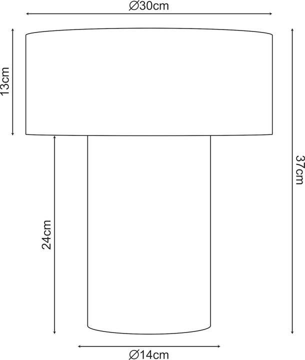 Image du produit Lux.Pro Tischleuchte Kömn Metall 37x30x30 cm Braun (E27)