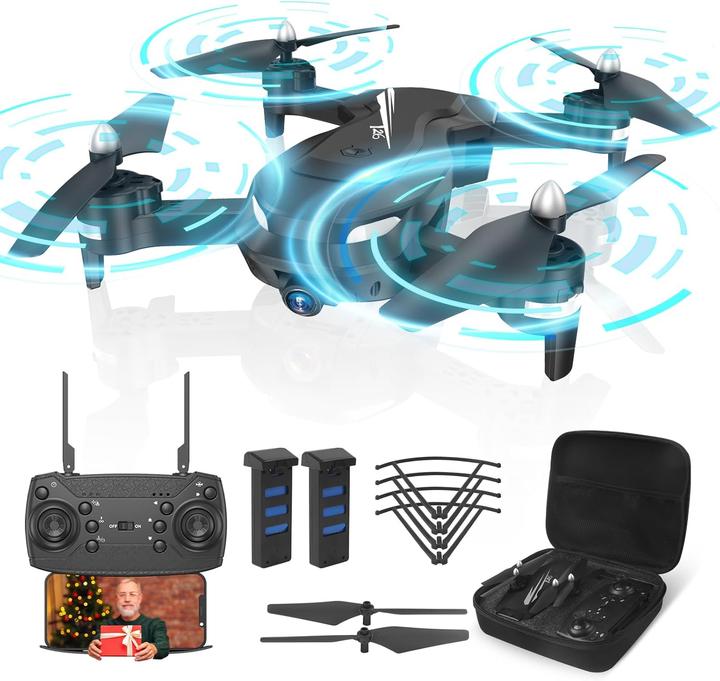Produktbild Wipkviey T26 Drohne mit Kamera 1080P, faltbarer Quadrocopter, RC FPV (136 g)