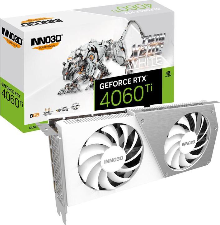 Produktbild Inno3D RTX4060 TI Twin X2 OC WHITE 8GB GDDR6 HDMI 3x (8 GB)