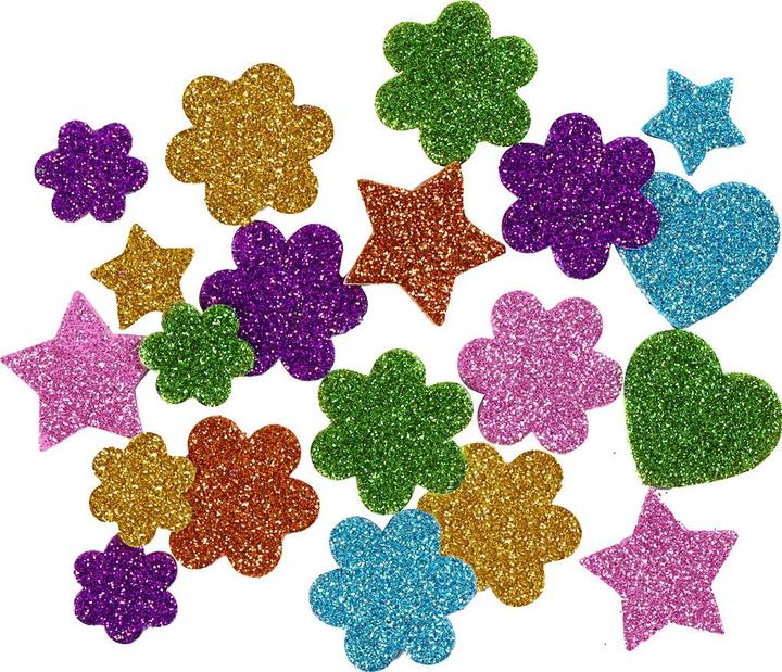 Creativ Company Foamvormen Glitter, 100st.