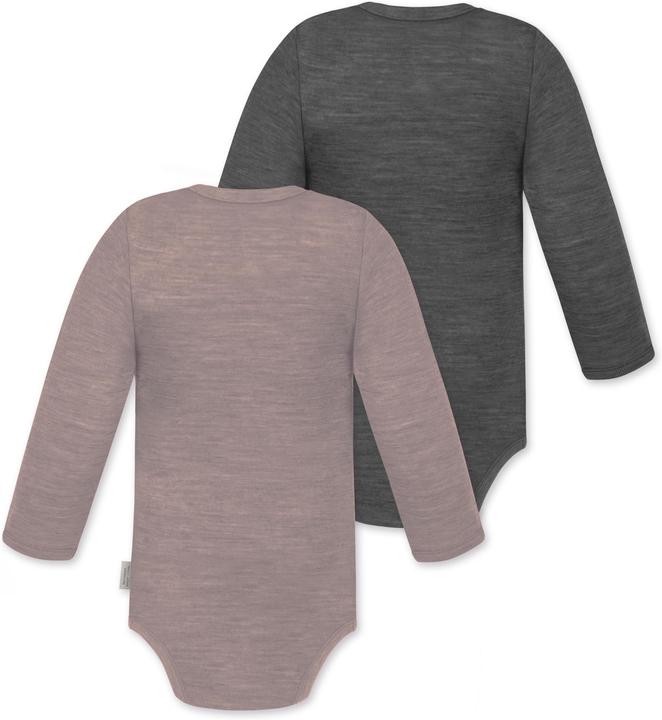 Produktbild Normani 2er Pack Baby Merino Langarmbody „Tuai" - 9401 (86)
