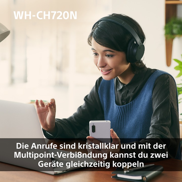 Produktbild Sony WH-CH720N (NC, 35 h, Kabellos, Kabelgebunden)