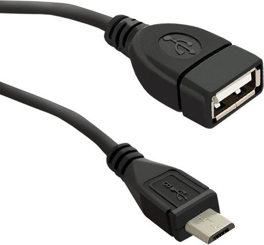 Produktbild Qoltec Kabel USB OTG 2.0 A żeński | Micro USB B męski | 0.2m (0.20 m, USB 2.0)