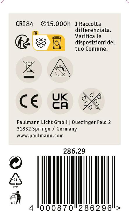 Productafbeelding Paulmann Drop (E14, 3 W, 250 lm, 1 x, G)