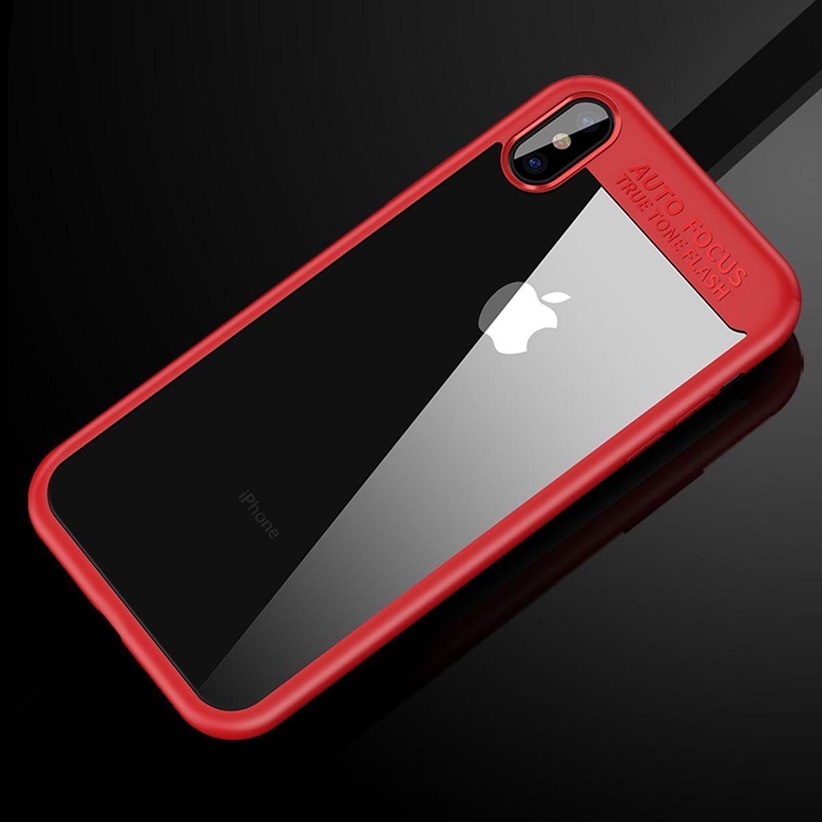 König Design Ultra Slim Case für Apple iPhone X Handyhülle Schutz Cover Bumper Etuis Rot Neu (Apple iPhone X), Smartphon...