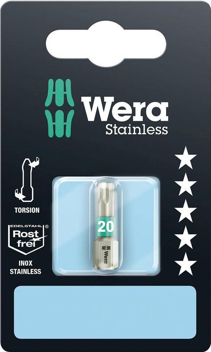 Actual product image Wera 3867/1 TS TX 20 x 25 mm SB (Hexagon socket TX, Hexagonal)